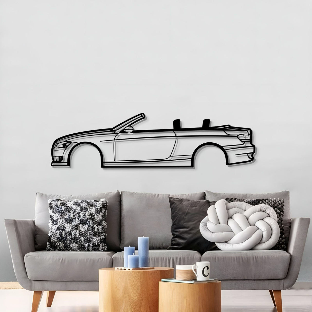 2008 E93 Cabrio Metal Car Wall Art - MT0364