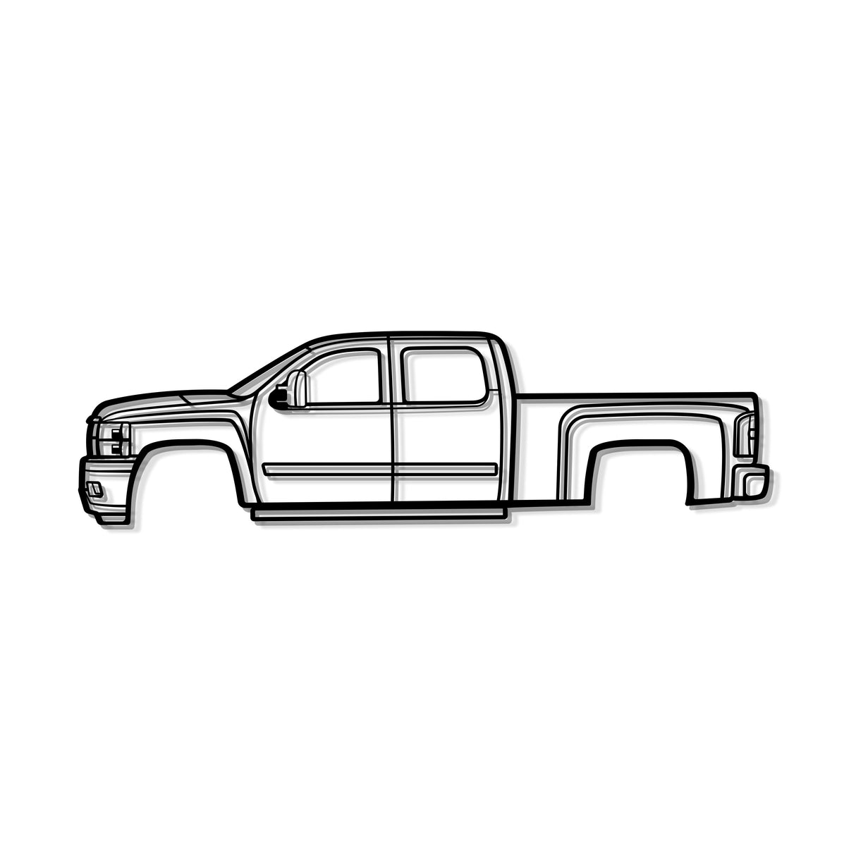 2008 Silverado 2500 HD Metal Car Wall Art - MT0377