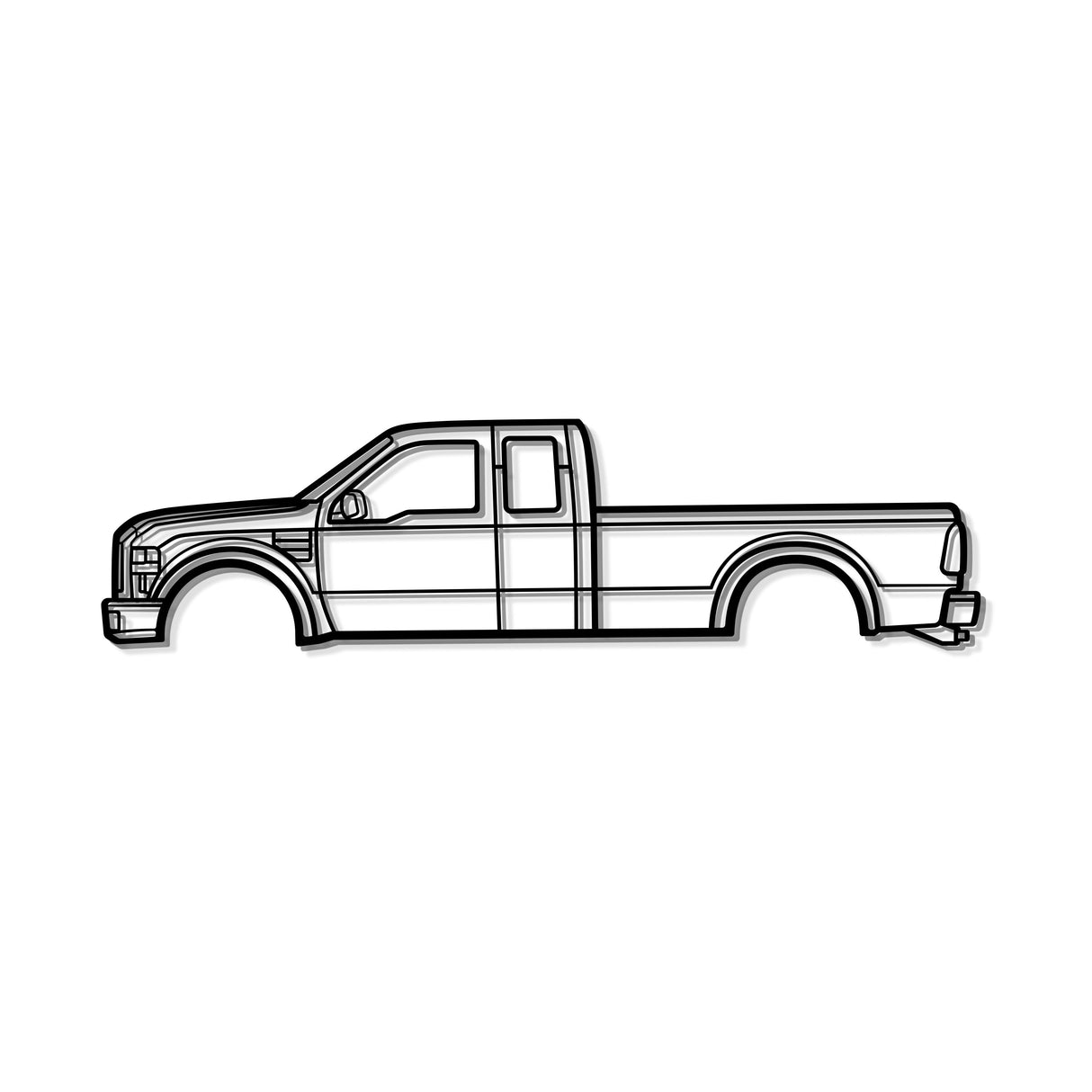 2008  F-250 Super Duty 2nd Gen Metal Car Wall Art - MT0358