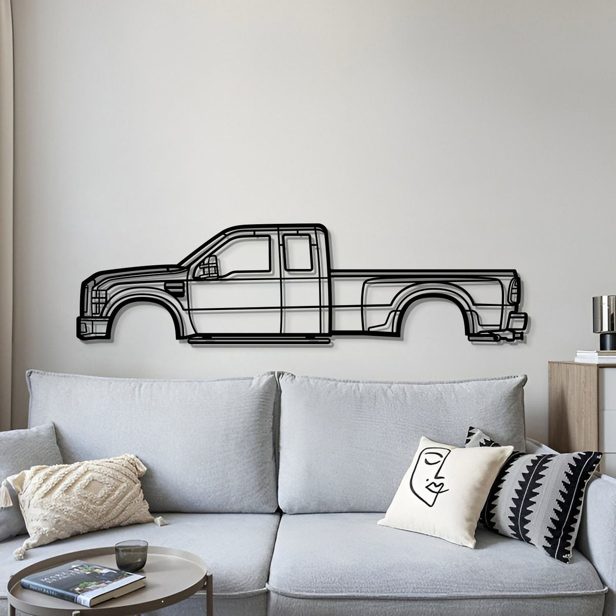 2008 F-350 Super Duty 2nd Gen Metal Car Wall Art - MT0367