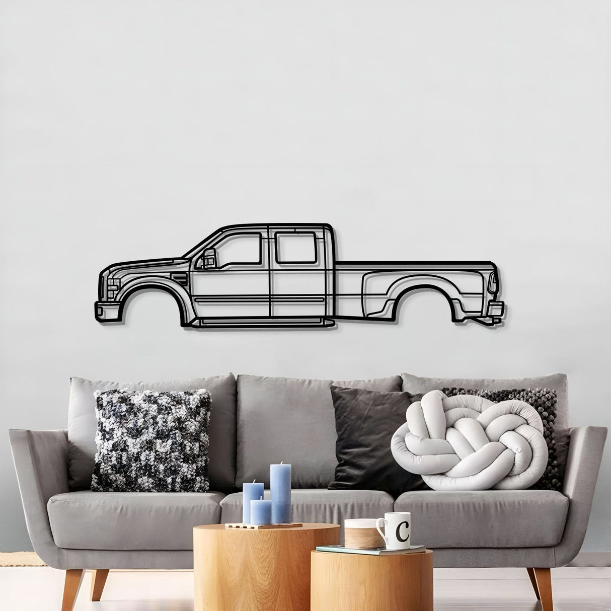 2008 F-450 Super Duty 2nd Gen Metal Car Wall Art - MT0368