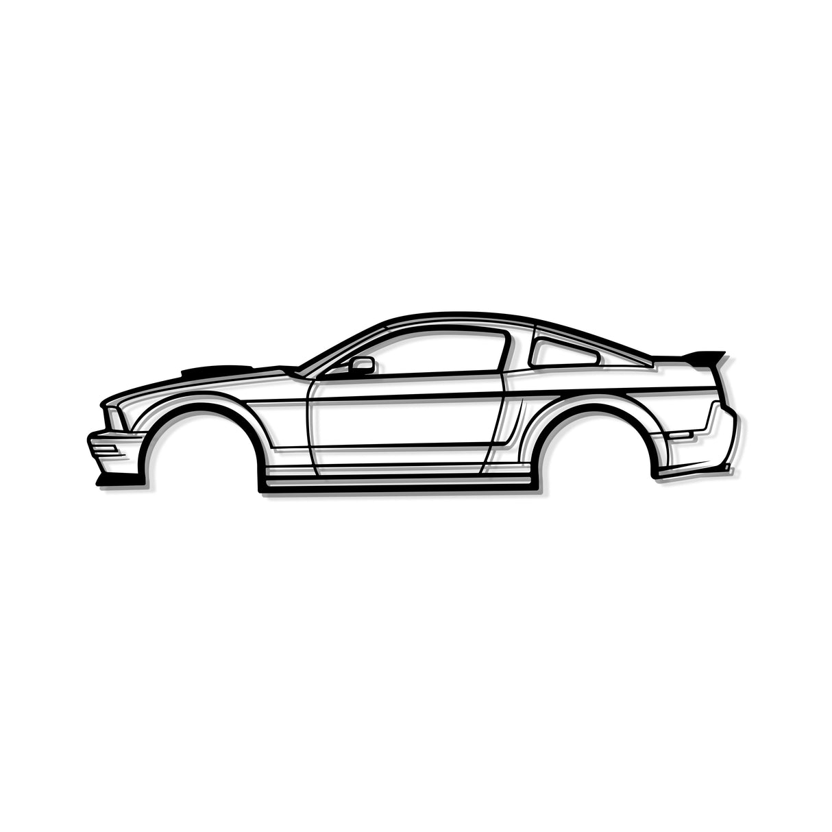 2008 Mustang GT Fastback Metal Car Wall Art - MT0375