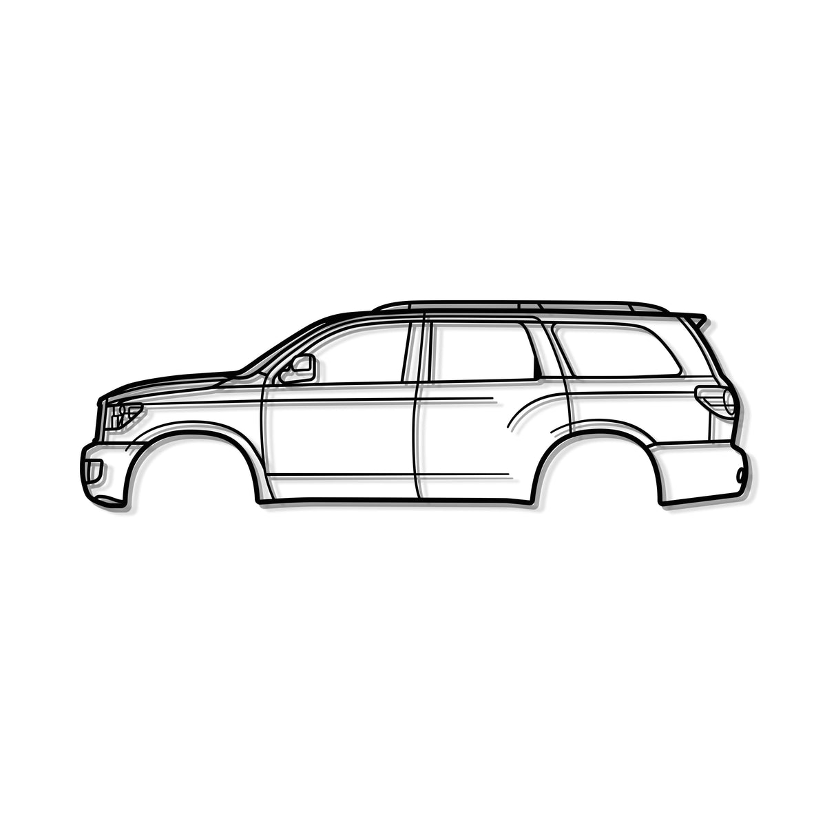 2008 Sequoia 2nd Gen (XK60) Metal Car Wall Art - MT0376