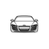 2009 R8 Front View Metal Car Wall Art - MT1321