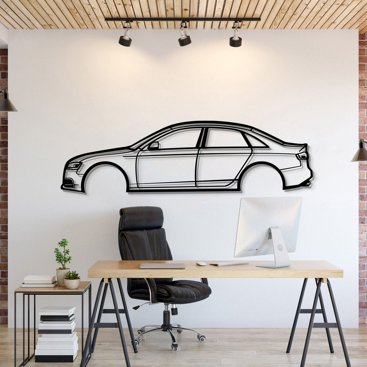 2009 S4 Metal Car Wall Art - MT0381