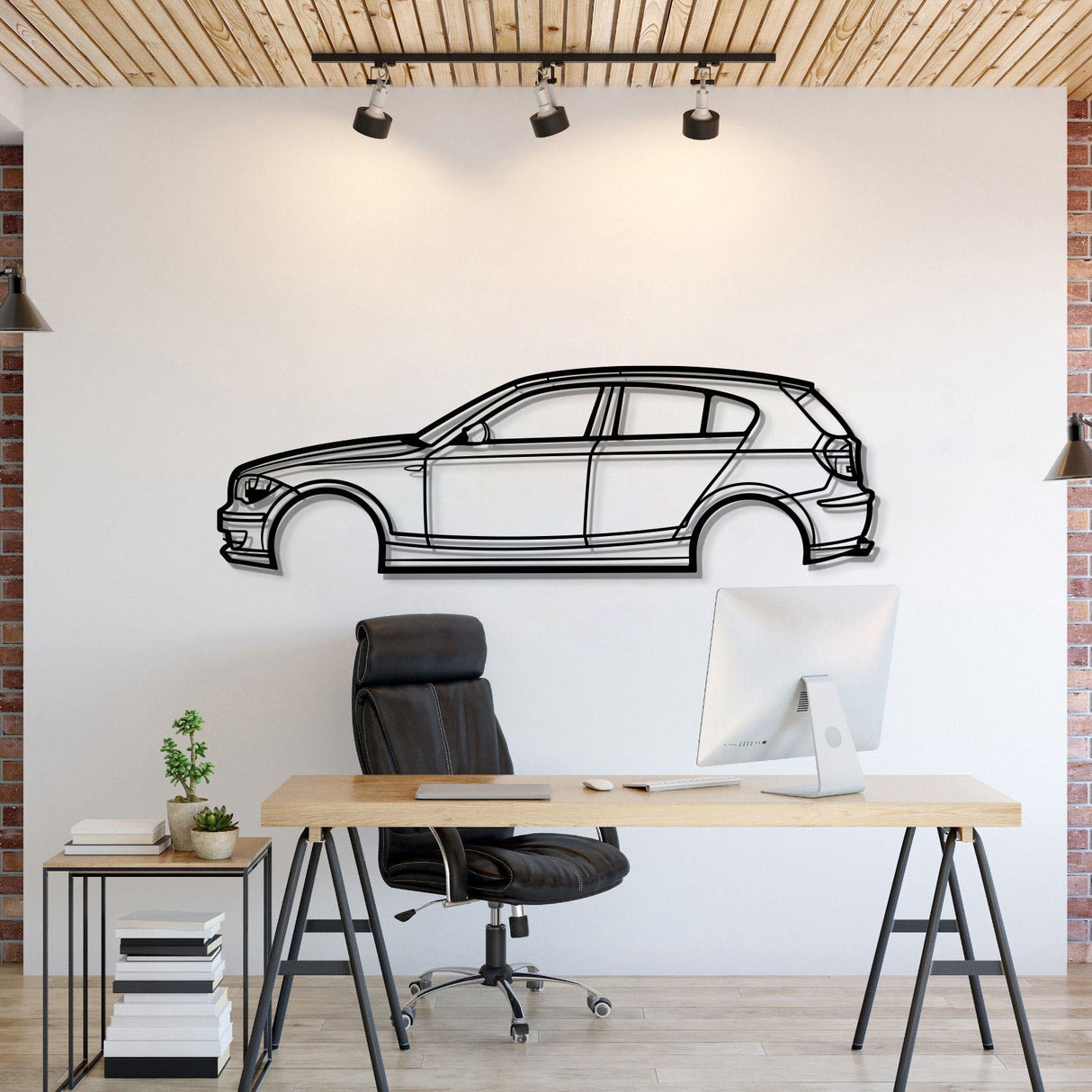 2009 1 SERIES E87 Hatchback Metal Car Wall Art - MT0379