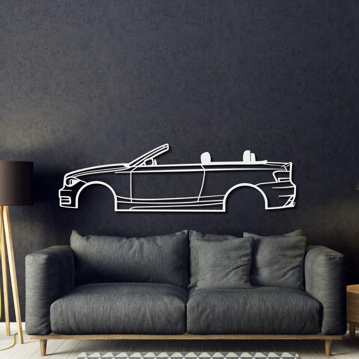 2009 E88 Convertible Metal Car Wall Art - MT0385