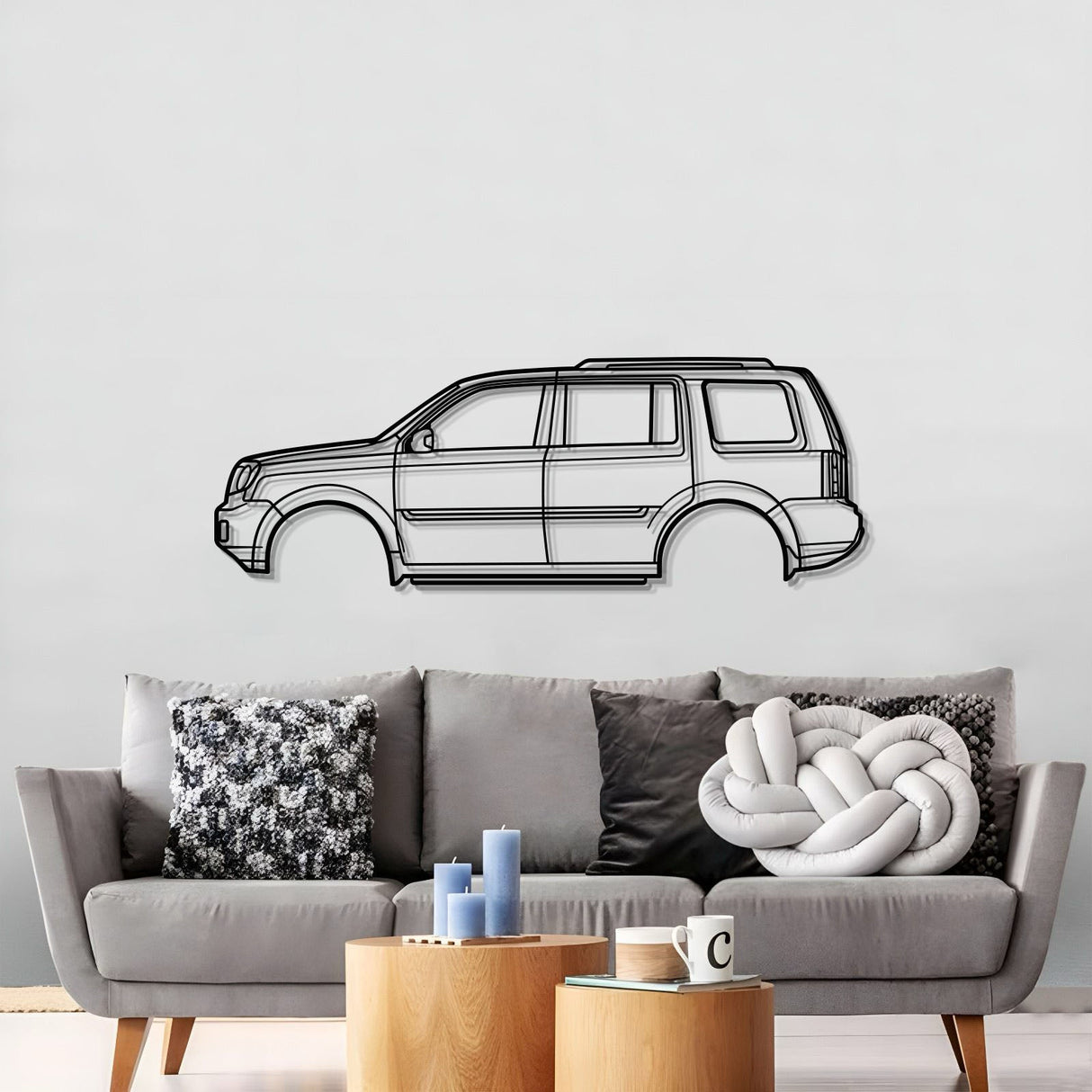 2009 Pilot 2nd Gen Metal Car Wall Art - MT0392