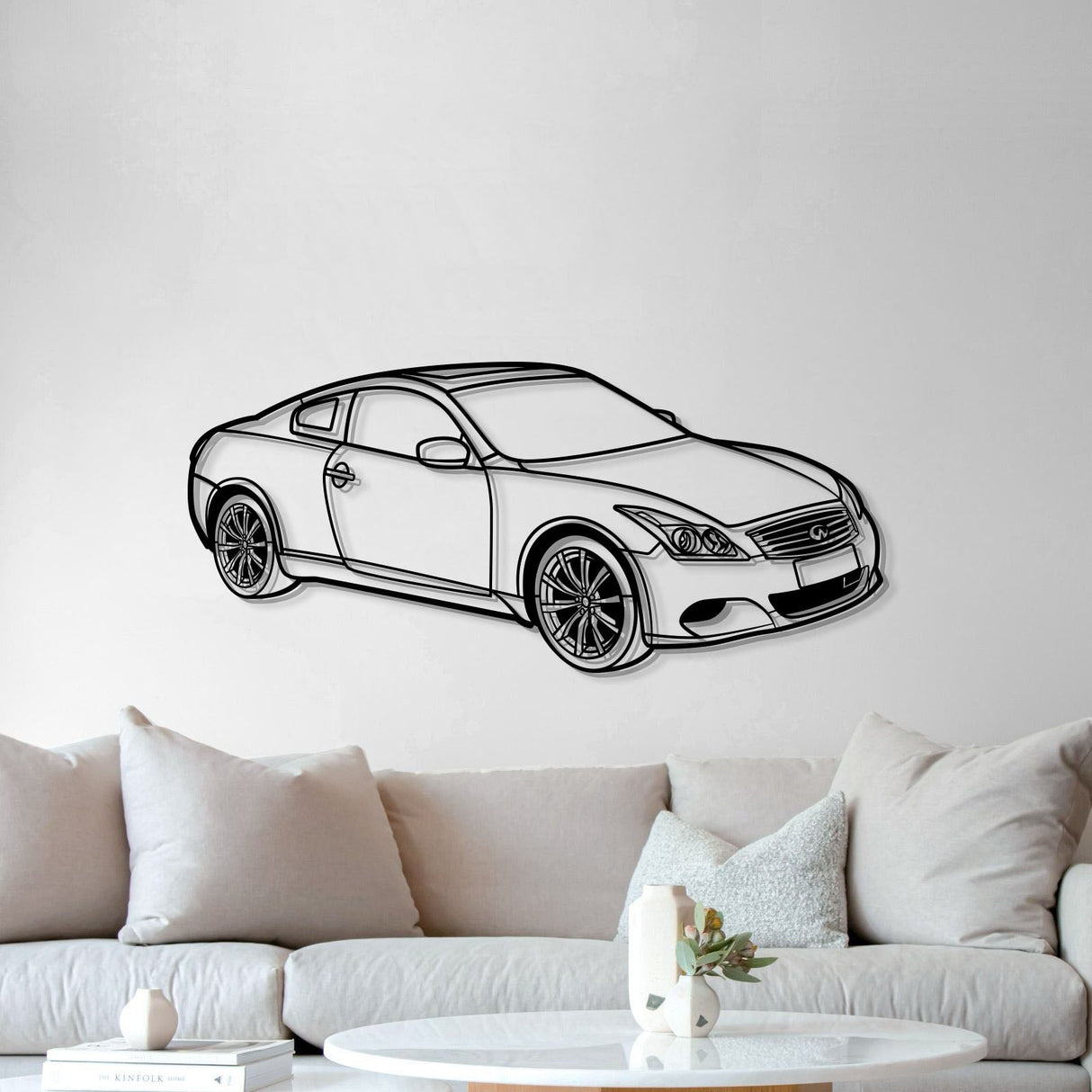 2009 G37 Coupe Perspective Metal Car Wall Art - MT1275