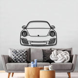 2009 911 Front View Metal Car Wall Art - MT1368