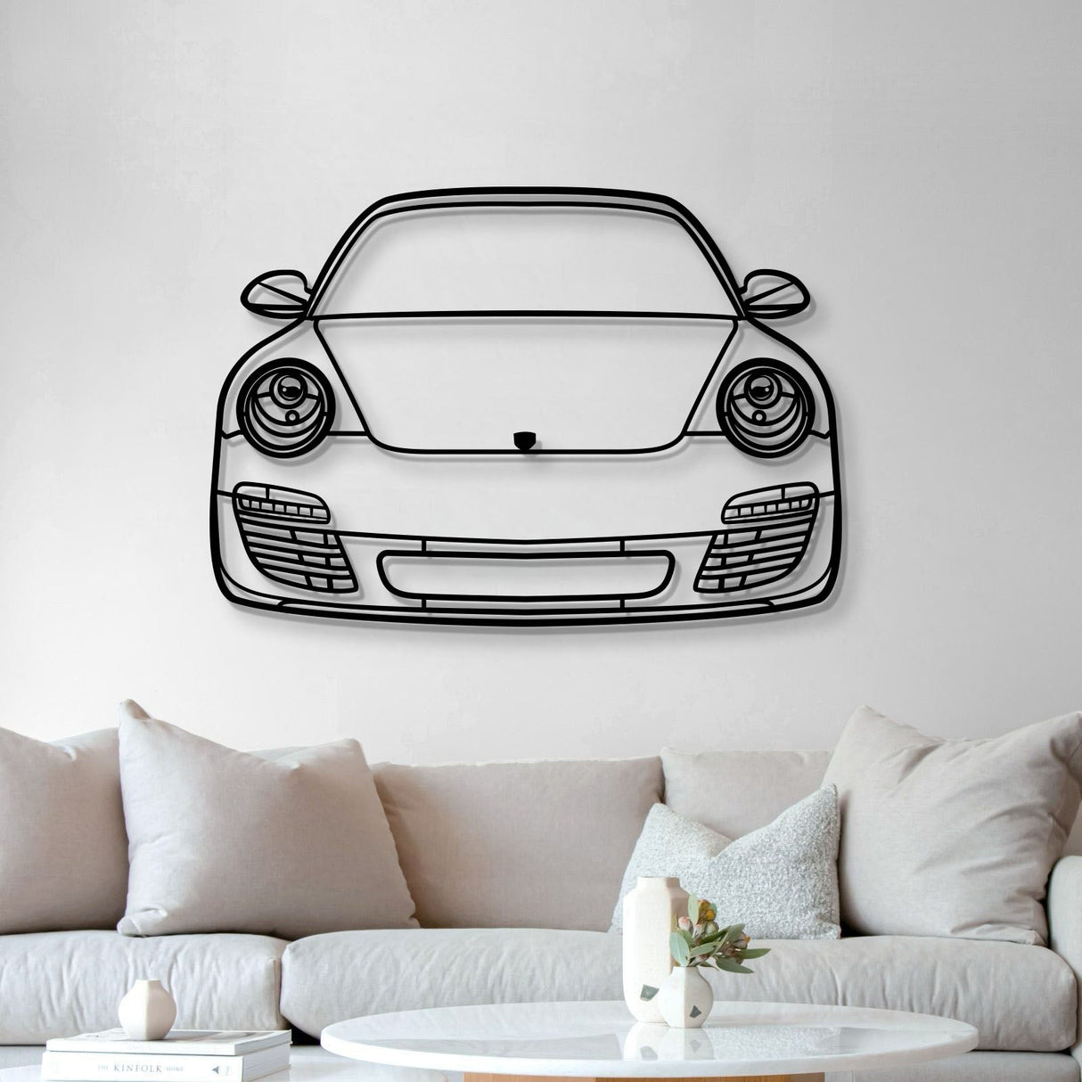 2009 911 Front View Metal Car Wall Art - MT1368