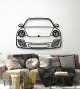 2009 911 Front View Metal Car Wall Art - MT1368