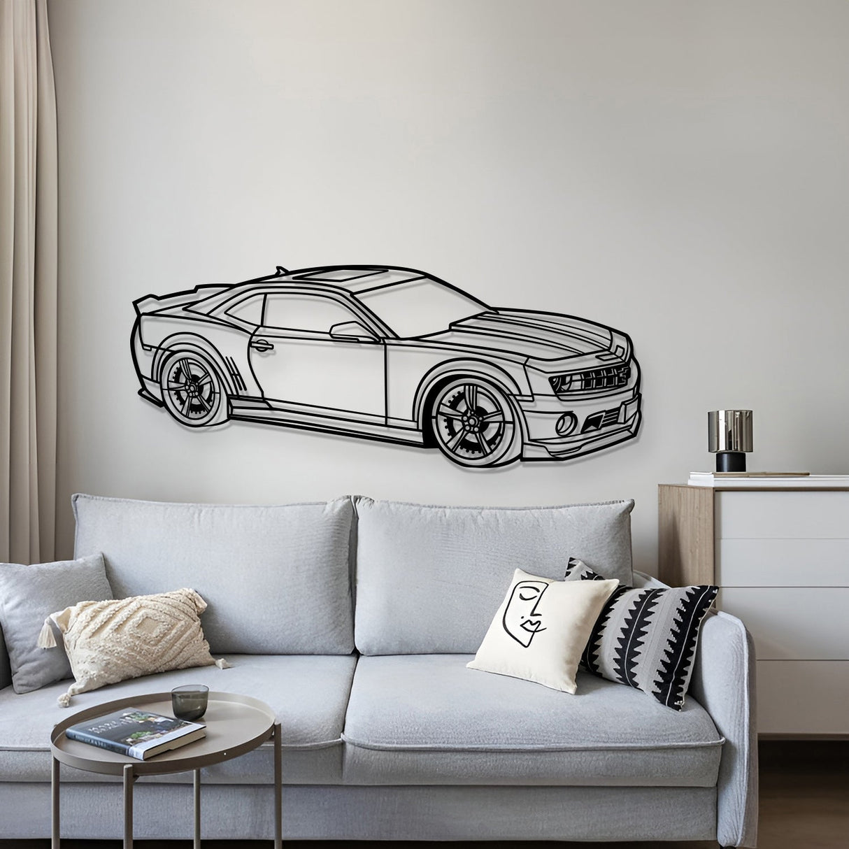 2010 Camaro SS Perspective Metal Car Wall Art - MT1312