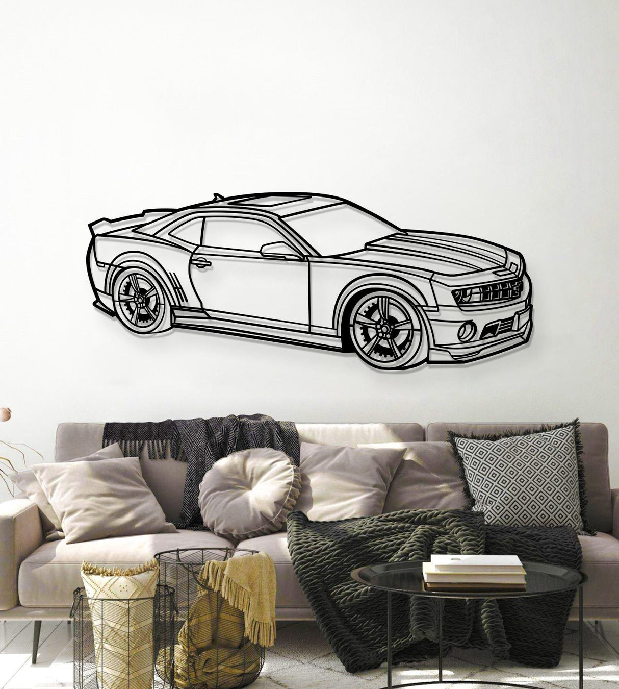 2010 Camaro SS Perspective Metal Car Wall Art - MT1312