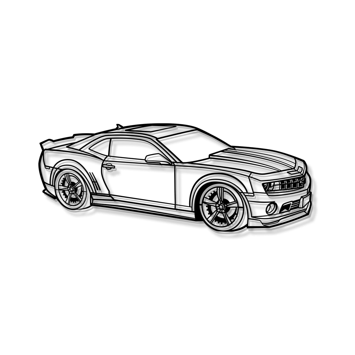 2010 Camaro SS Perspective Metal Car Wall Art - MT1312