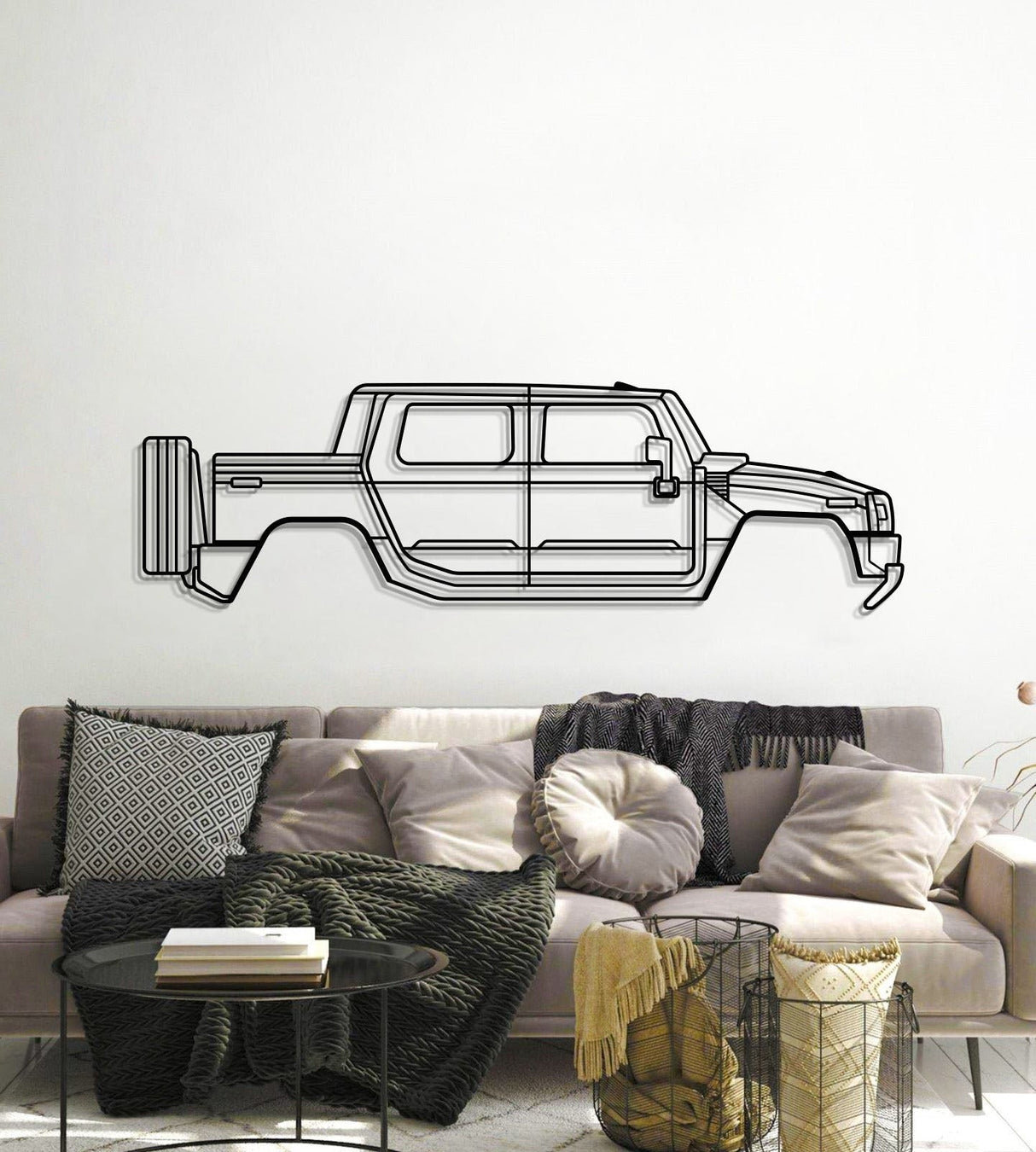 2010 H2 SUT Metal Car Wall Art - MT0405