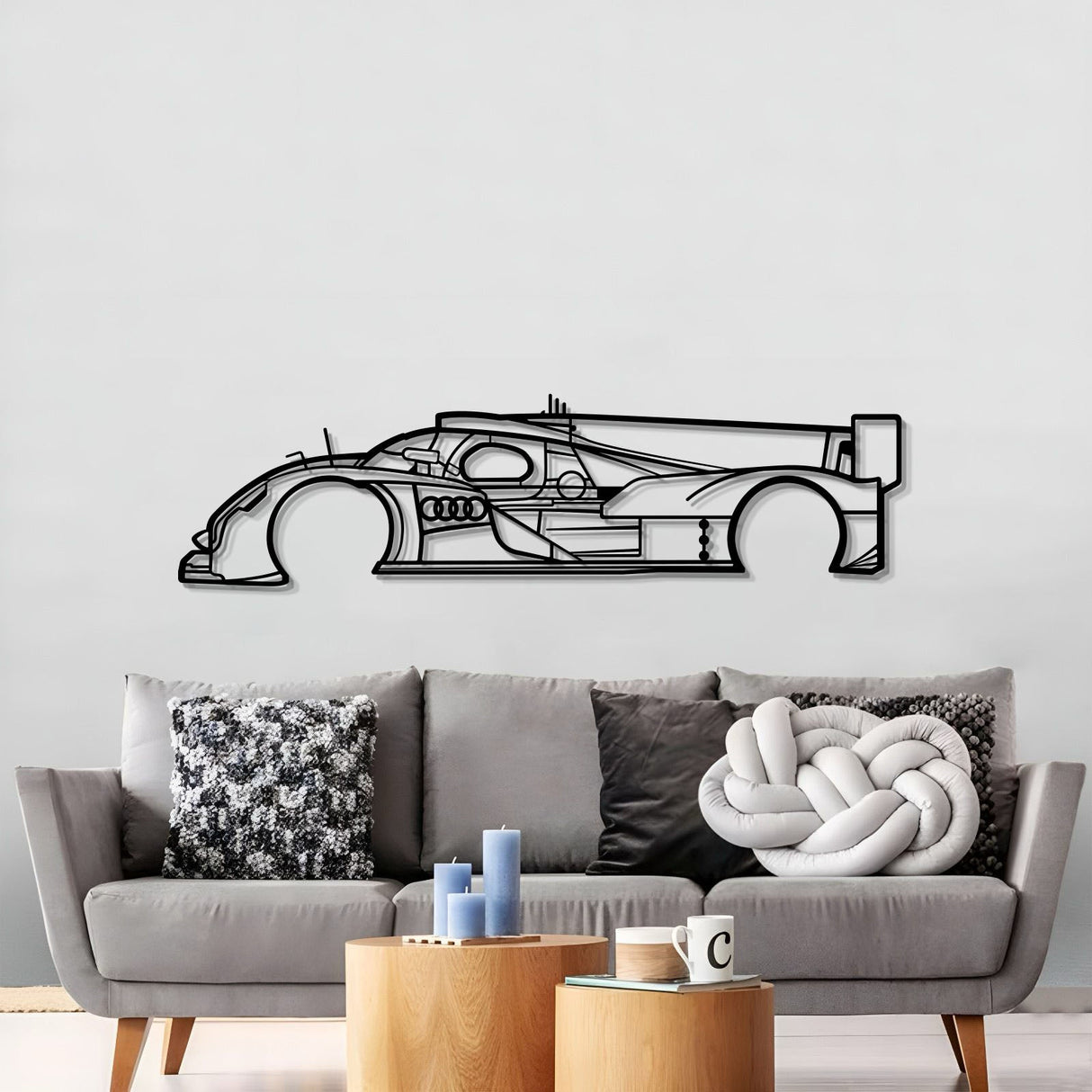 2011 R18 E-TRON Metal Car Wall Art - MT0422