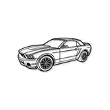 2011 Mustang Convertible Perspective Metal Car Wall Art - MT1267