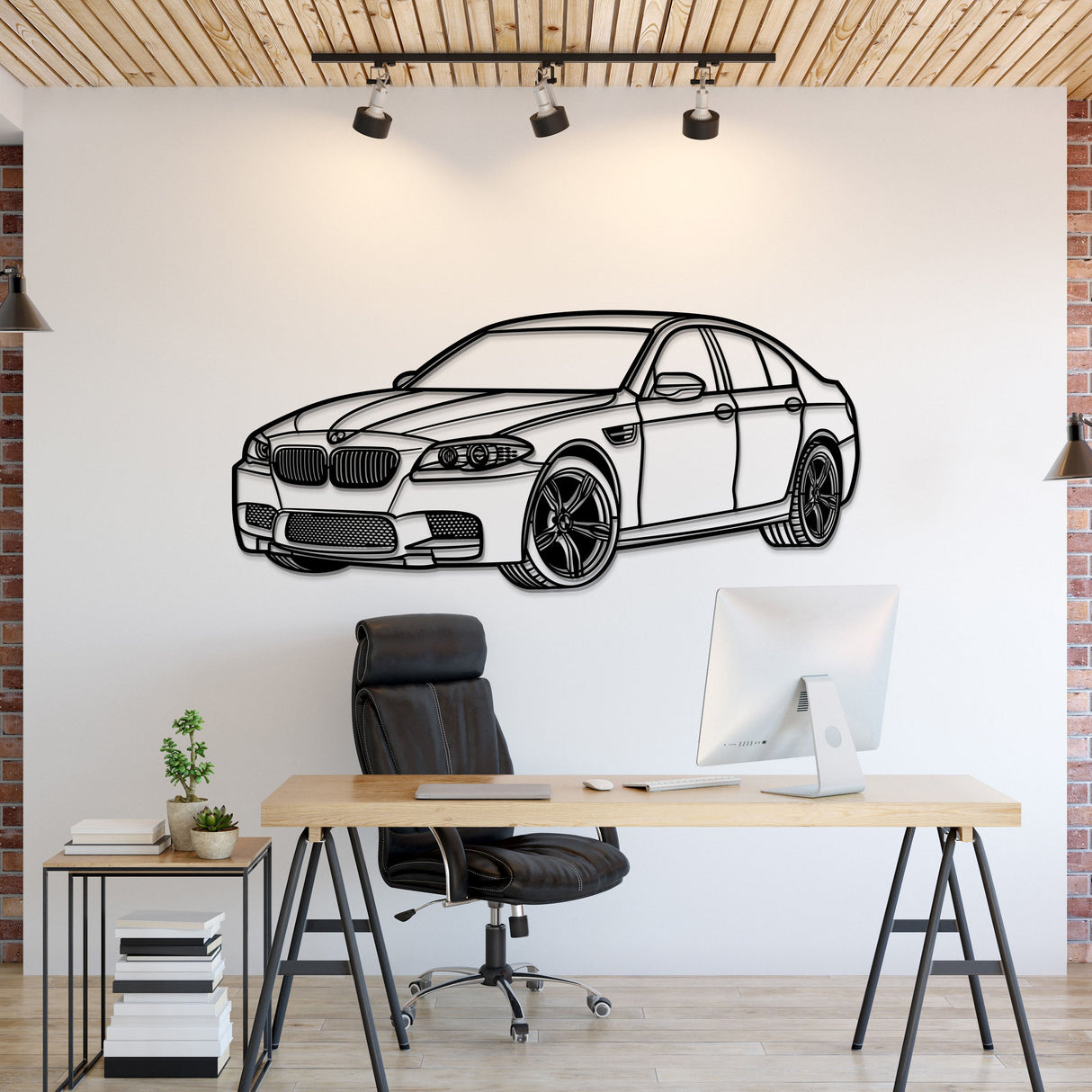 2012 F10 M5 Perspective Metal Car Wall Art - MT1142