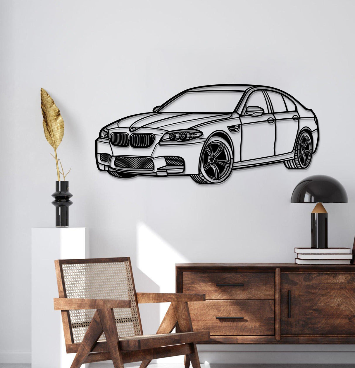 2012 F10 M5 Perspective Metal Car Wall Art - MT1142