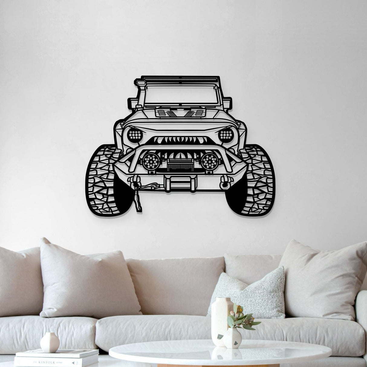 2012 Wrangler Custom Front View Metal Car Wall Art - MT1354