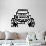 2012 Wrangler Custom Front View Metal Car Wall Art - MT1354