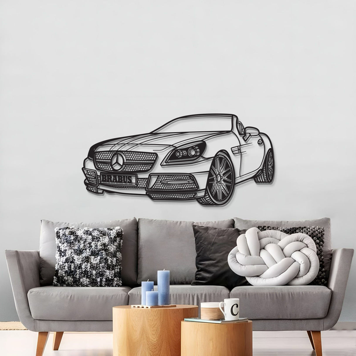 2012 SLK Class Perspective Metal Car Wall Art - MT1203