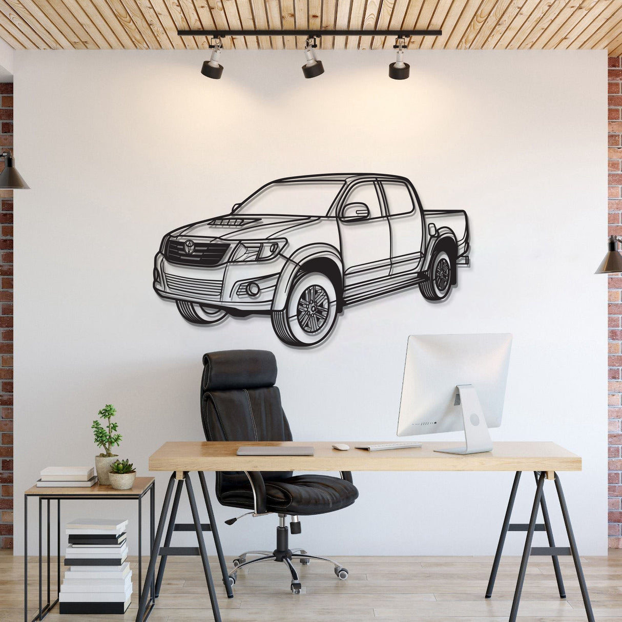 2012 Hilux Perspective Metal Car Wall Art - MT1204