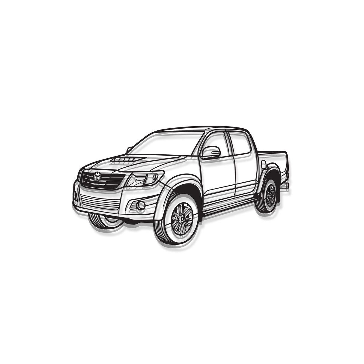 2012 Hilux Perspective Metal Car Wall Art - MT1204