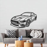 2013 Mustang Mach 1 Perspective Metal Car Wall Art - MT1159