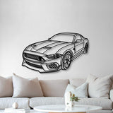 2013 Mustang Mach 1 Perspective Metal Car Wall Art - MT1159