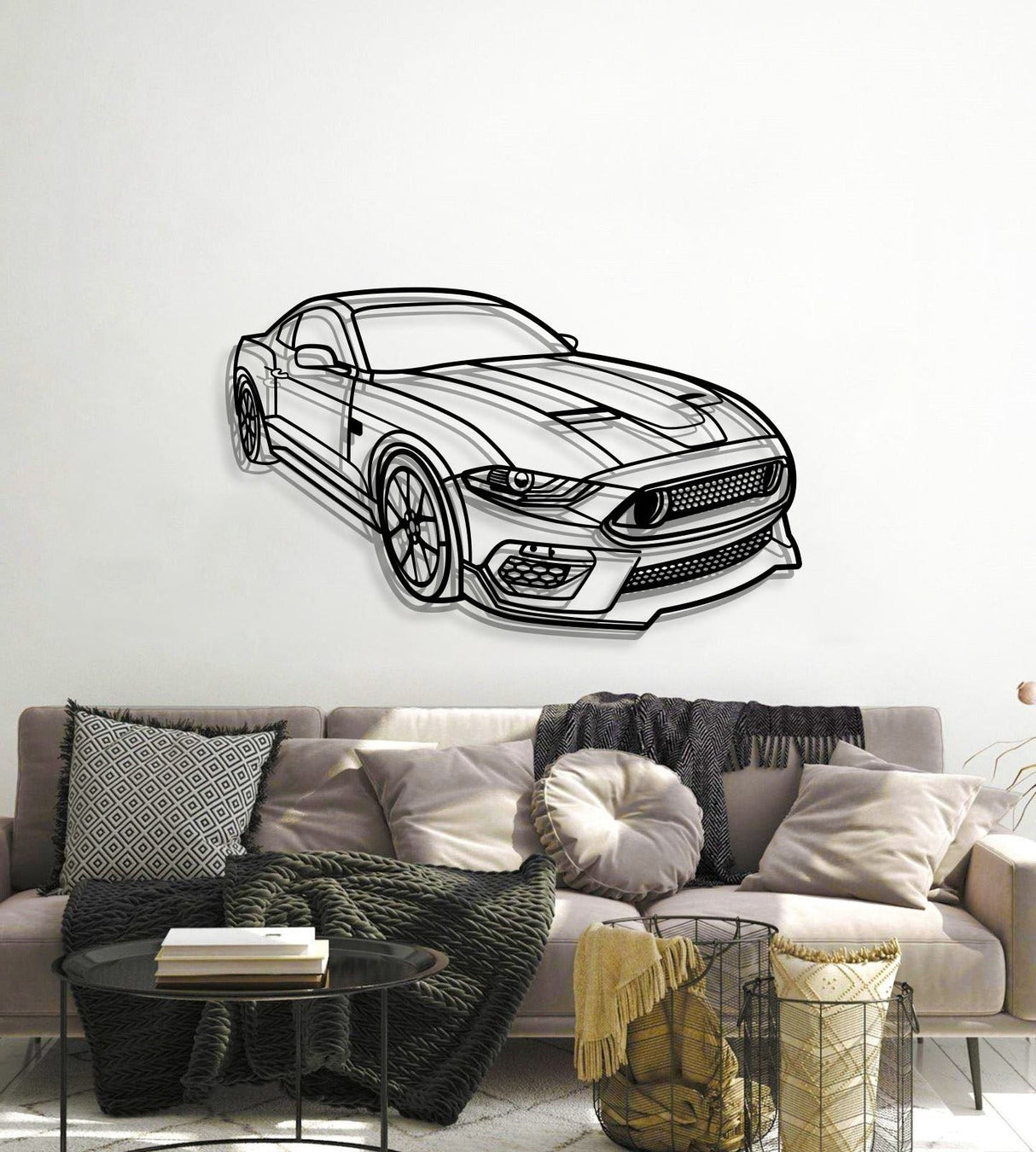 2013 Mustang Mach 1 Perspective Metal Car Wall Art - MT1159