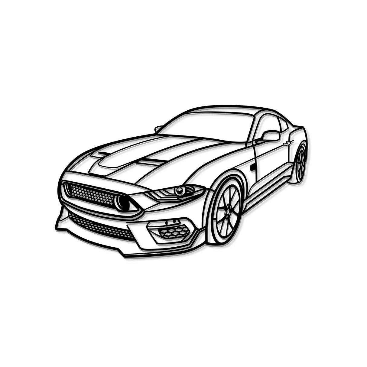 2013 Mustang Mach 1 Perspective Metal Car Wall Art - MT1159