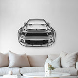 2013 Mustang Shelby Super Snake Front View Metal Car Wall Art - MT1347