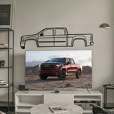 2013 Sierra 1500 3rd Gen Metal Car Wall Art - MT0489