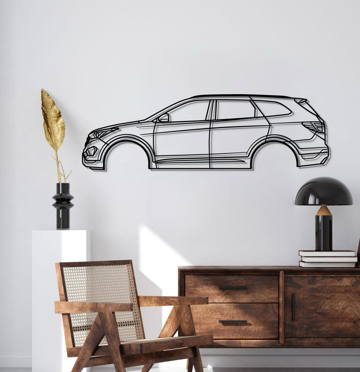 2013 Santa Fe 3rd Gen Metal Car Wall Art - MT-0528