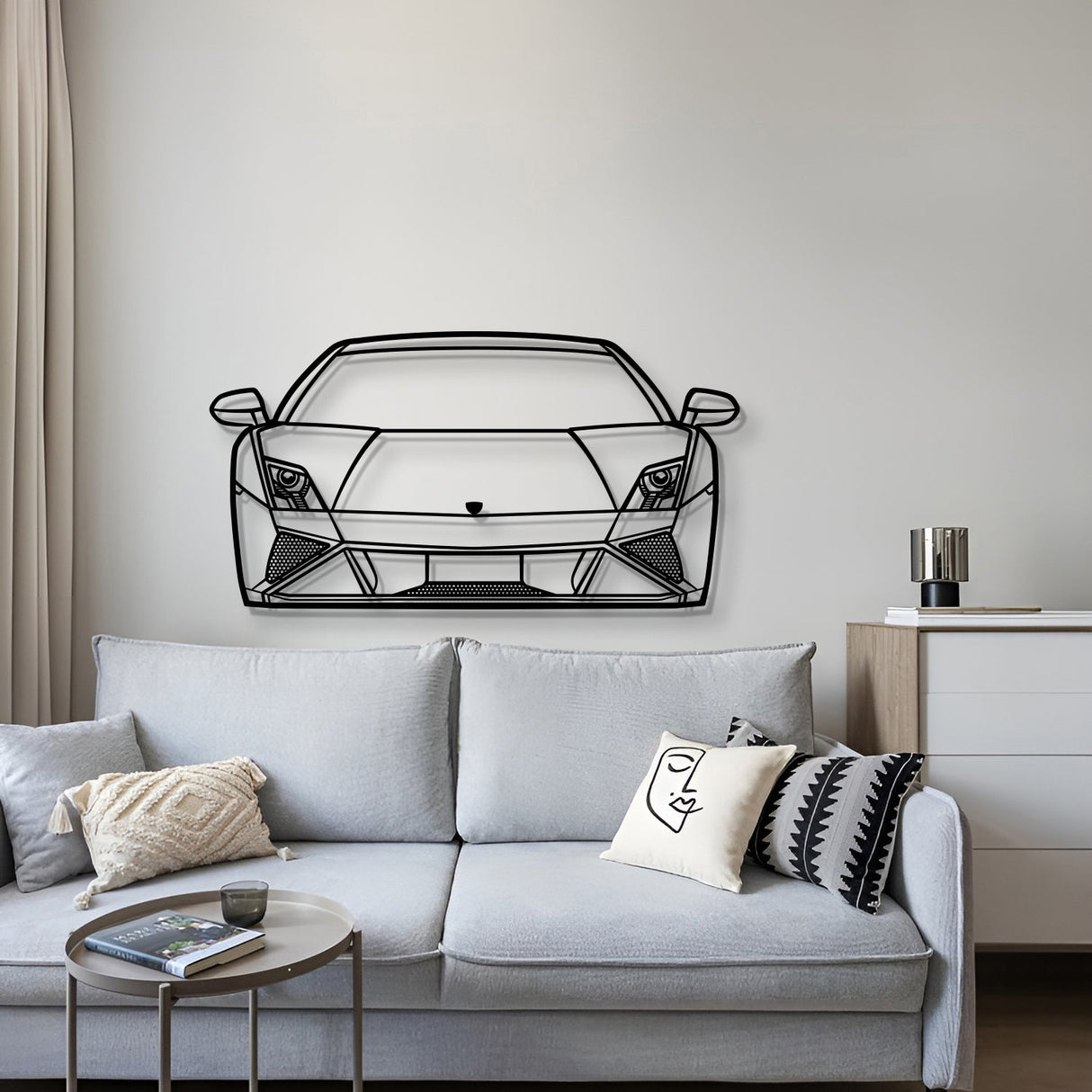 2013 Gallardo Front View Metal Car Wall Art - MT1357