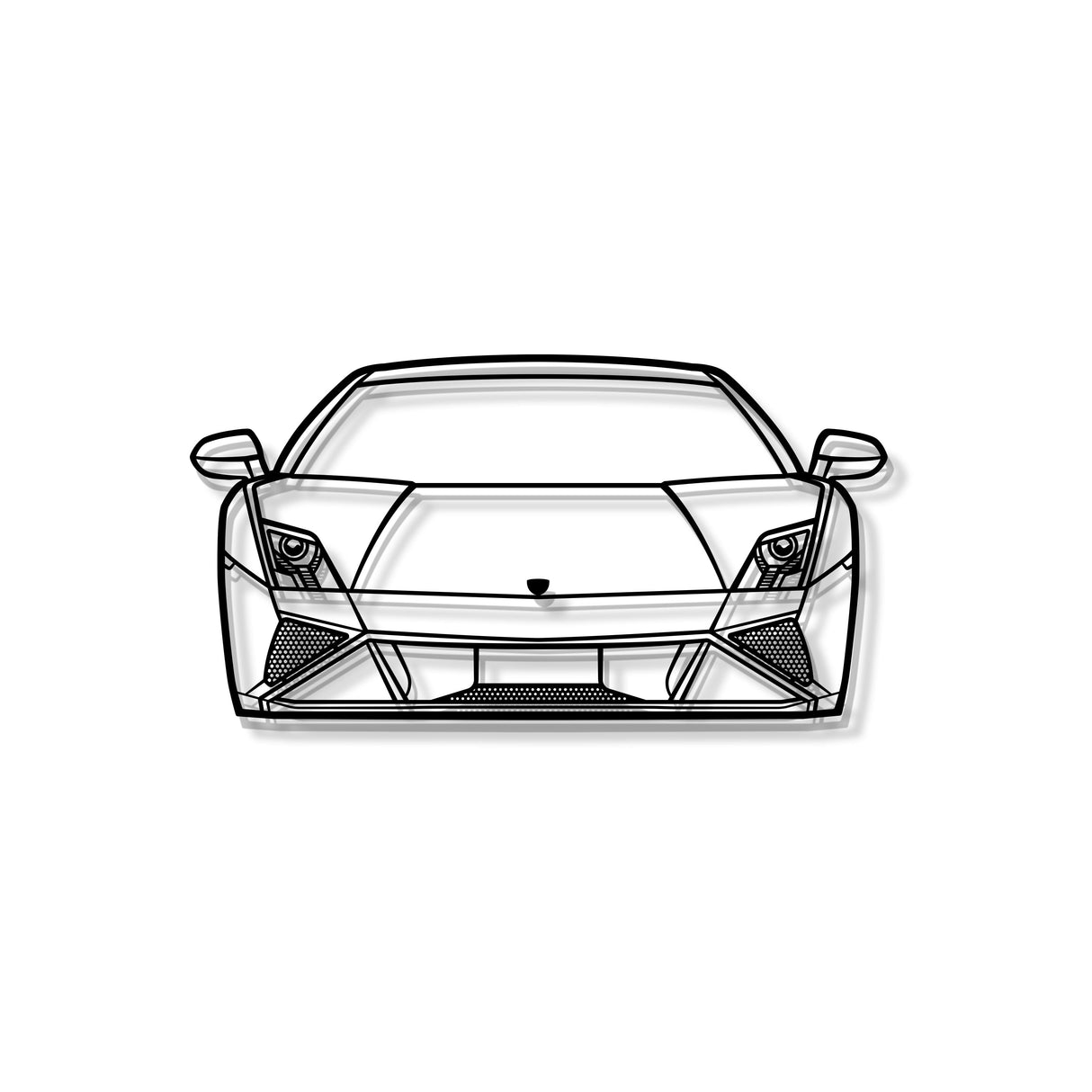 2013 Gallardo Front View Metal Car Wall Art - MT1357