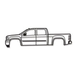 2013 Sierra 1500 3rd Gen Metal Car Wall Art - MT0489