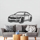 2014 F82 M4 Perspective Metal Car Wall Art - MT1143