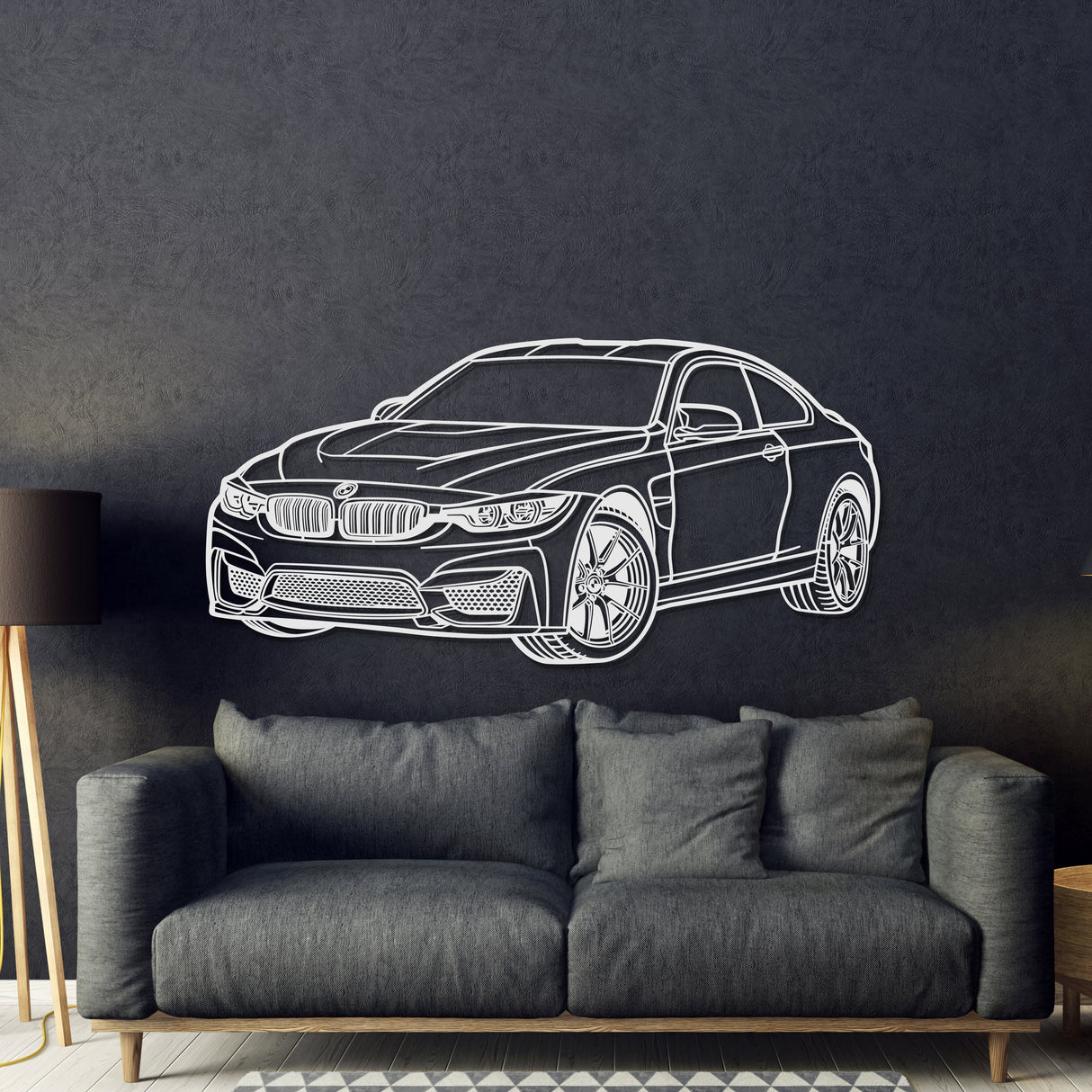 2014 F82 M4 Perspective Metal Car Wall Art - MT1143