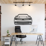 2014 Camaro Front View Metal Car Wall Art - MT1334