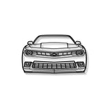 2014 Camaro Front View Metal Car Wall Art - MT1334