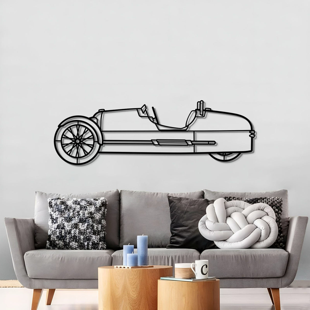 2014 3 Wheeler Metal Car Wall Art - MT0495