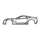 2015 Corvette Z51 Metal Car Wall Art - MT526