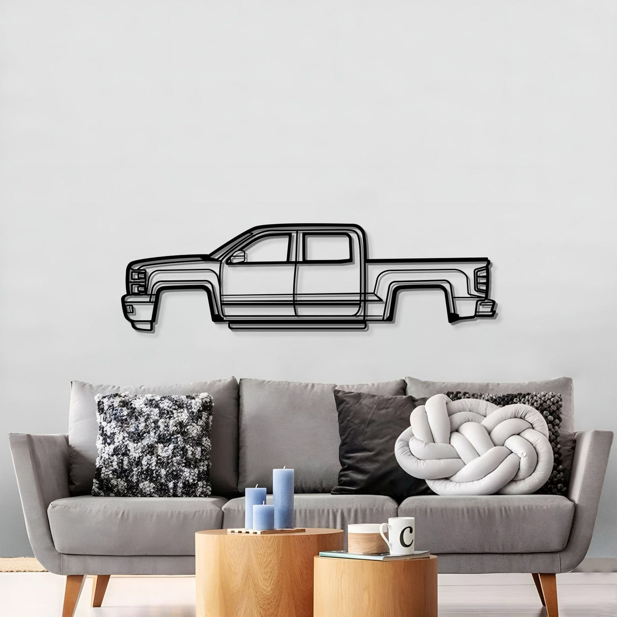 2015 Silverado 1500 Metal Car Wall Art - MT0540