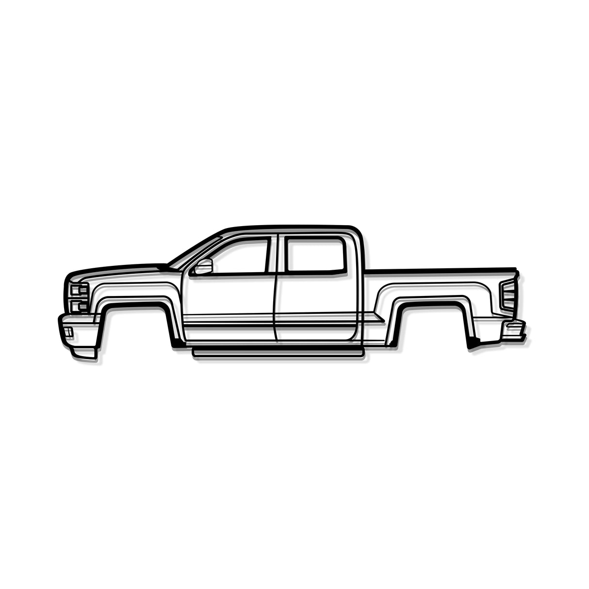 2015 Silverado 1500 Metal Car Wall Art - MT0540