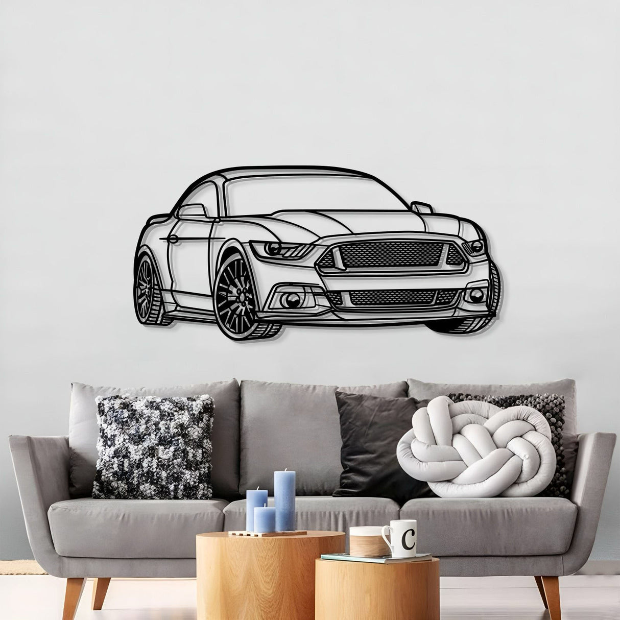 2015 Mustang GT Perspective Metal Car Wall Art - MT1268