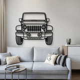 2015 Wrangler Front View Metal Car Wall Art - MT1356