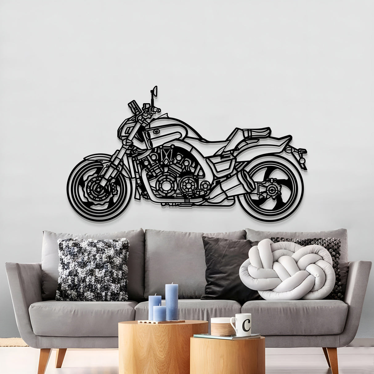 2015 VMAX 1700 Metal Motorcycle Wall Art - MT1421